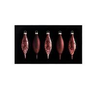 Burgundy Teardrop Glass Baubles