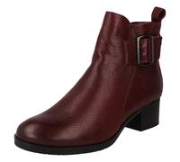 (Burgundy, UK 4.5) Ladies Clarks Ankle Boots Mila Sky - D Fit