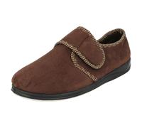 (Burgundy, UK 8) Mens Padders Memory Foam Comfort Slippers Harry