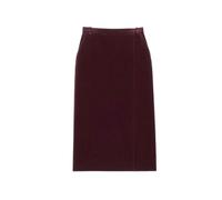 Burgundy Velvet Midi Skirt - female - Saint Laurent - Midi Skirts - Red - S - Skirts S