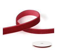 Burgundy Velvet Ribbon for Gift Wrapping,1Cm,25 Yards,Crafting,Wedding Car Ribbon - Soft & Luxurious VelvetRibbon for Wedding Decorations,Gift Wrapping,Hair Bows,Christmas & Party Decor