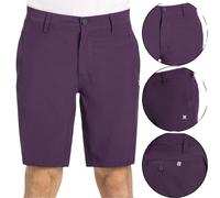 (Burgundy, W38) HURLEY Mens Shorts Chino Polyester Regular Casual Summer Holiday Half Pant