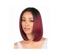 Burgundy Wig for Women, Wine Red Short Straight Heat Resistant Fiber Synthetic Wigs Adds Volume