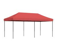 (burgundy, without sidewall) vidaXL Foldable Tent Pop-Up with 4 Side Walls Outdoor Party Tent Garden Gazebo