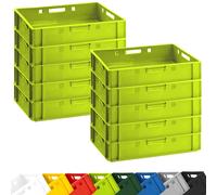 BURI E1 Butcher Meat Crate 10 Flat Stackable EU Standard Food Safe