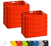 BURI E1 Butcher Meat Crate 10 Flat Stackable EU Standard Food Safe
