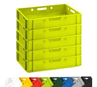 BURI E1 Butcher Storage Crate 60x40x12.5 cm Stackable Flat, Dishwasher Safe