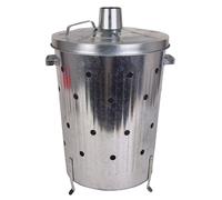 Buri Incineration Drum 75L Galvanized Fire Bowl Incinerator Patio Stove Metal