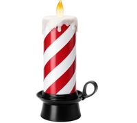 BURI LED Candy Cane Candle 30 cm | Candy Cane Illuminated | Christmas Candle with Flickering Effect | Luminous Candle Decorative Candle Mood Light for Christmas Indoor | LED Candy Cane Candle