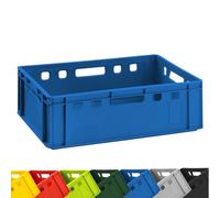 BURI Meat Box E2 Blue 60 x 40 x 20 cm Storage Box Eurobox from Germany Food-Safe Robust Stackable