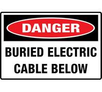 Buried Electric Cable Below Sign Sign for Door Or Wall, Easy Installation, Premium Acrylic Design for Your Home Office/Business