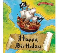 Buried Treasure Pirate Party Napkins x 16