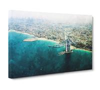 Burj Al Arab Hotel Dubai Skyline Canvas Print | Gallery Wrapped 30mm Frame Wall Art | 30x20 inches | Ready to Hang | Modern Cityscape Picture | Living Room Bedroom Lounge Office