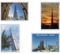 Burj Khalifa - Dubai - 4 PACK - Jumbo Fridge Magnet/Magnets