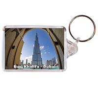 Burj Khalifa - Dubai - UAE/United Arab Emirates - Double Sided Large Keyring Key Ring Fob Chain Name Tag Souvenir/Gift/Present