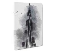 Burj Khalifa in Dubai Canvas Print | Gallery Wrapped 30mm Frame Wall Art | 30x20 inches | Ready to Hang | Abstract Picture | Living Room Bedroom Lounge Office