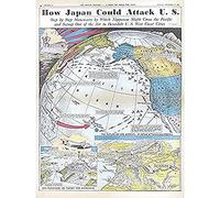 Burke How Japan Could Attack US 1937 Map Unframed Wall Art Print Poster Home Decor Premium