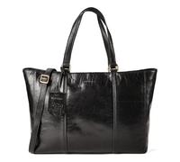 Burkely Fine Florence Shopper Bag Genuine Leather 36 cm Laptop compartment black
