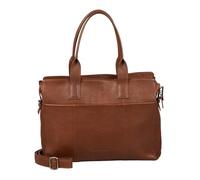 Burkely Leather Business Bag Shopper with Laptop Compartment Soft Skylar Workbag Chestnut Brown