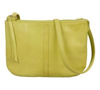 Burkely Leather cross body bag Nalan Double Pocket Zip Lime light yellow