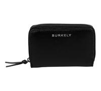 Burkely Leather Purse Creased Crystal Double Flap Wallet Black
