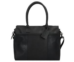 Burkely Vintage Doris shoulder bag leather 39 cm laptop compartment black