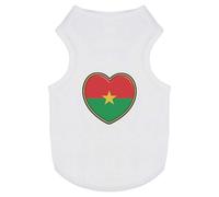'Burkina Faso Flag Heart' Pet Dog/Cat T-Shirt (PT00111345)
