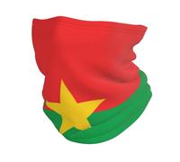 Burkina Faso Flag Pattern Multifunctional Elastic Neck Warmer Scarf Adjustable Balaclava Outdoor Essential Soft Skin-Friendly Multifunctional Design Police Military Use Outdoor Sports