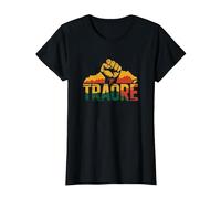 Burkina Faso- Ibrahim Traoré/Thomas Sankara T-Shirt, Women, Black, Large