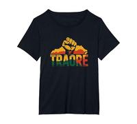 Burkina Faso- Ibrahim Traoré/Thomas Sankara T-Shirt, Women's Plus, Black, 2X