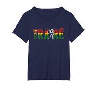 Burkina Faso- Ibrahim Traoré/Thomas Sankara T-Shirt, Women's Plus, Navy Blue, 1X