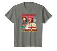 Burkina Faso - Thomas Sankara - Ibrahim Traore T-Shirt, Youth, Olive Heather, 3T