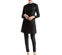 Burkini Swimwear for Women Muslim 3 Pieces Full Cover Long Sleeve Tops with Swim Pants & Hijab Modest Islamic Swimming Costume UV Protection Rash Guard Beachwear 2025 New