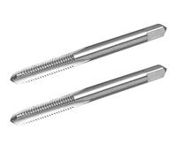 Burkit 2pcs M2.5 X 0.25 Thread Tap Right Hand, HSS M2.5 x 0.25 Straight Fluted Machine Tap