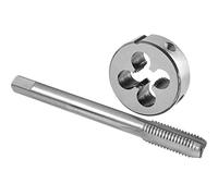 Burkit M11 X 0.75 Tap and Die Set Right Hand, M11 x 0.75 Machine Thread Tap and Round Die