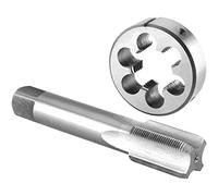 Burkit M28 X 1.5 Tap and Die Set Left Hand, M28 x 1.5 Machine Thread Tap and Round Die