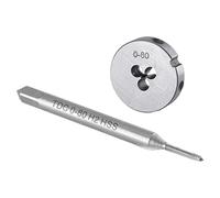 Burkit No 0-80 UNF Tap and Die Set Right Hand, 0 x 80 UNF Machine Thread Tap and Round Die