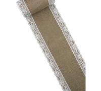 Burlap and lace table runner 15 cm x 5 m