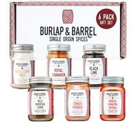 Burlap & Barrel | 6-Pack Spice Gift Set | As Seen On Shark Tank! | 6 Of Our Favorite Spices Selected For The Curious Cook | Seasoning, Spice, Seasonings And Spices For Cooking | 6 Full Size Jars