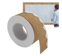 Burlap Bulletin Board Stickers - Classroom Borders for Bulletin Board - Scalloped Bulletin Board Borders Can Add A Natural and Warm Atmosphere to The Classroom
