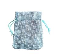 Burlap Hessian Bags, Hessian Bags 100pcs Vintage Natural Burlap Gift Bag Linen Jute Drawstring Bag Jewelry Packing Pouches Party Gift Bags(Blue,1 count (Pack of 1)1)
