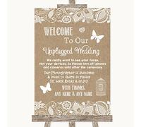 Burlap & Lace Wedding Sign Collection Burlap & Lace No Phone Camera Unplugged Wedding Sign