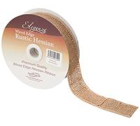 Burlap Natural Hessian Wired Edge Eleganza Ribbon 32mm x 1 Metre