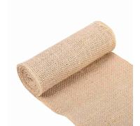 Burlap Roll, Jute Hessian Roll Table Runner Sash Rustic Burlap Sewn Vintage Wedding DIY Crafts(15x200cm)