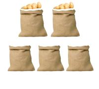Burlap Sack - Natural Burlap Potato Sacks | Kitchen Reusable Pouch for Thanksgiving Racing Funerals Planting Food Grains Beans Vegetables Fruits Coffee Sand Produce