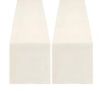 Burlap Table Runner White Wedding Table Cover Pack of 2 Long Rolls for Farmhouse Living Room Rustic Wedding Decoration