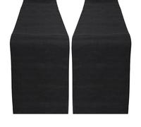 Burlap Table Runner with Sewed Edge Black Jute Fabric Roll for Crafting Wedding Party Decoration - Pack of 2 Each L-108" X W-12"