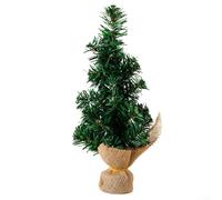 Burlap Wooden Based Mini Christmas Trees Offering Durability and Style For Seasonal Celebrations At Any Location Whether It's Your Living Room Or Desk (30cm)