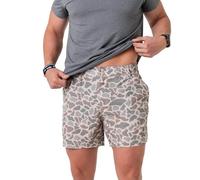Burlebo Men's 5.5" Inseam Everyday Shorts, Classic Deer Camo, Large