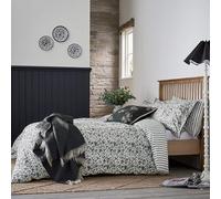 Burleigh For Bedeck Regal Peacock Duvet Cover Set Charcoal/White